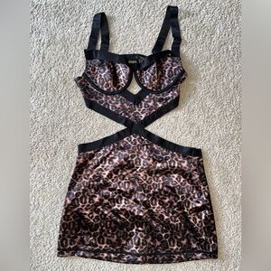 Frederick's of Hollywood Leopard Print Chemise